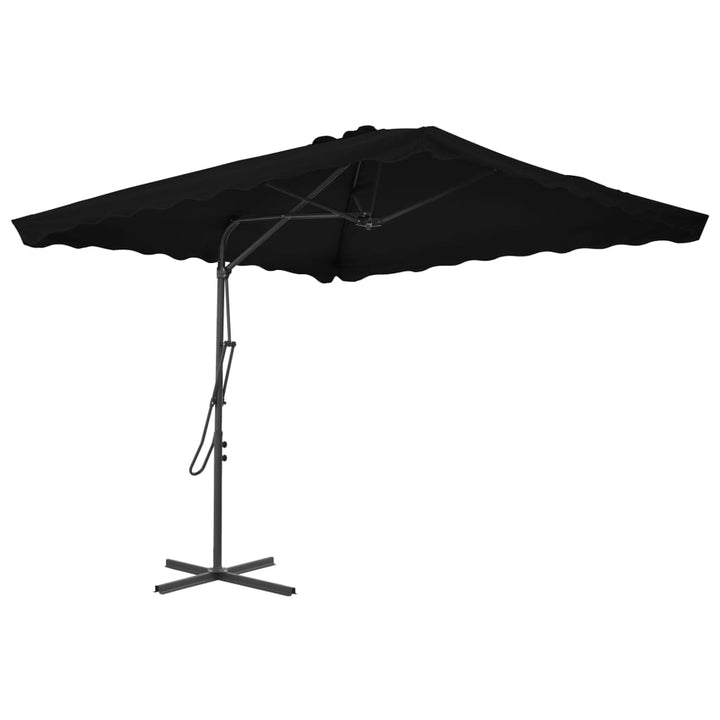 Parasol met stalen paal 250x250x230 cm zwart - Griffin Retail