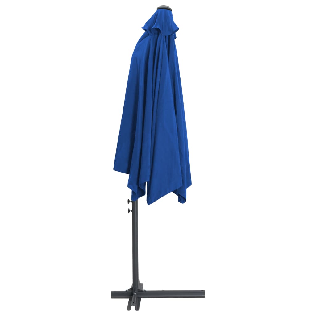 Parasol met stalen paal 300 cm azuurblauw - Griffin Retail