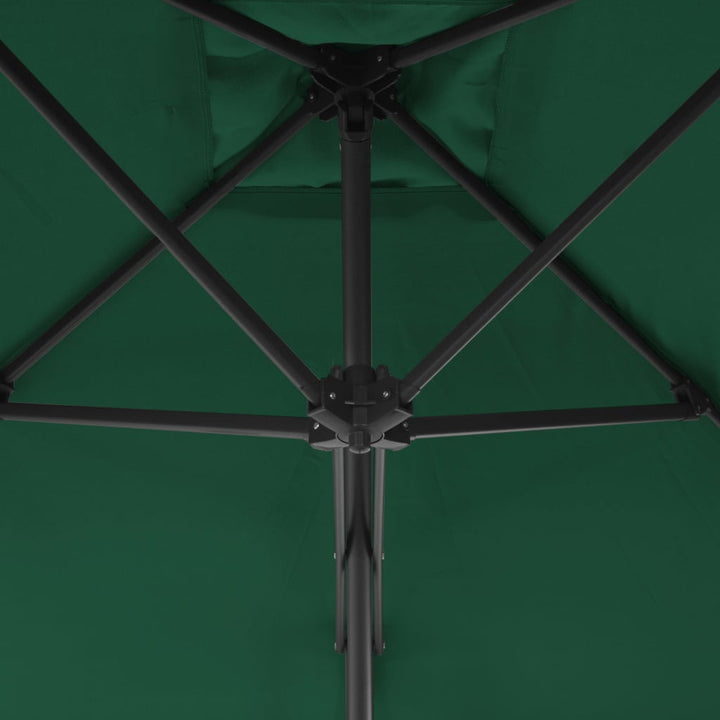 Parasol met stalen paal 300 cm groen - Griffin Retail