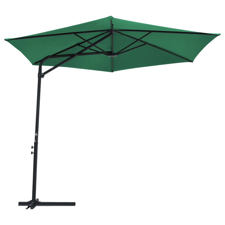 Parasol met stalen paal 300 cm groen - Griffin Retail