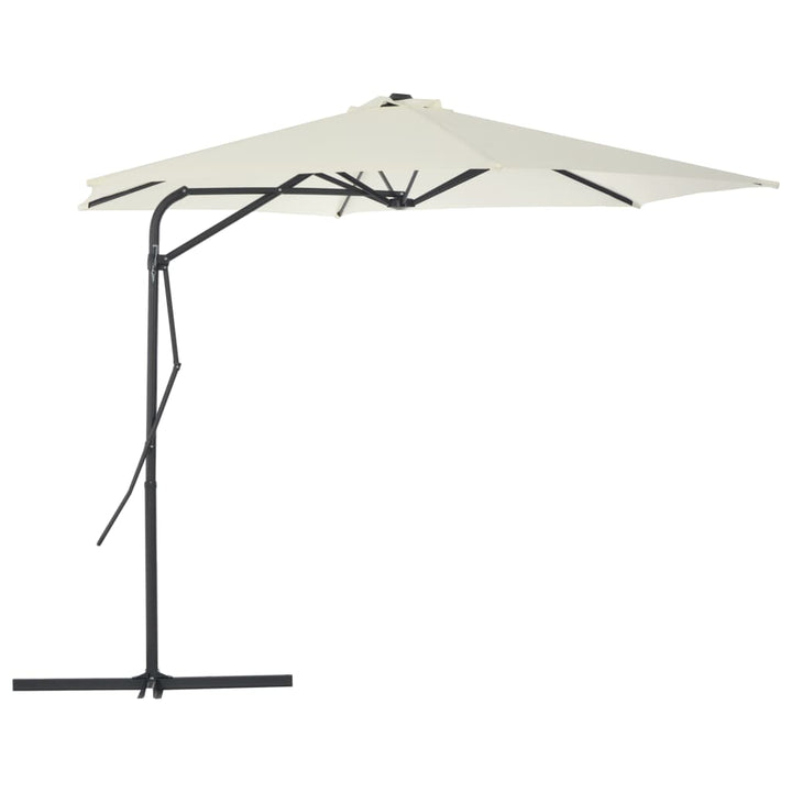 Parasol met stalen paal 300 cm zandkleurig - Griffin Retail