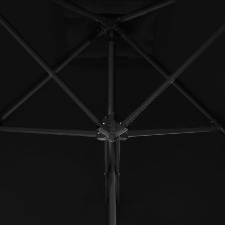 Parasol met stalen paal 300x230 cm zwart - Griffin Retail