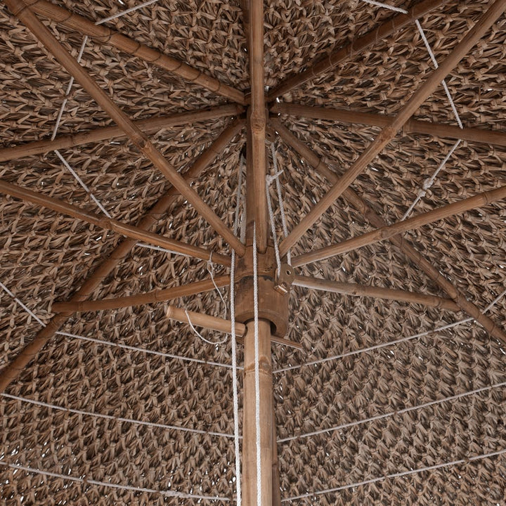 Parasol van bamboe met dak van bananenbladeren 270 cm - Griffin Retail