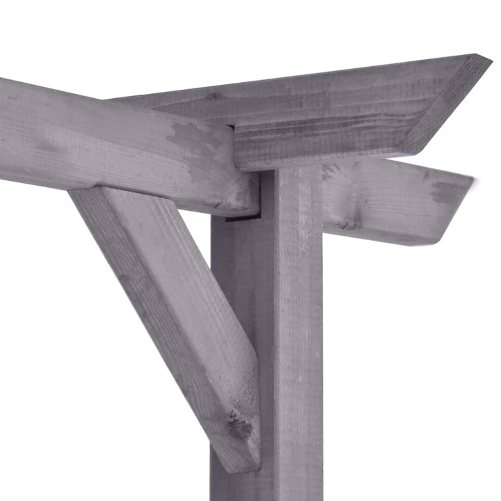 Pergola 400x40x205 cm geïmpregneerd grenenhout grijs - Griffin Retail