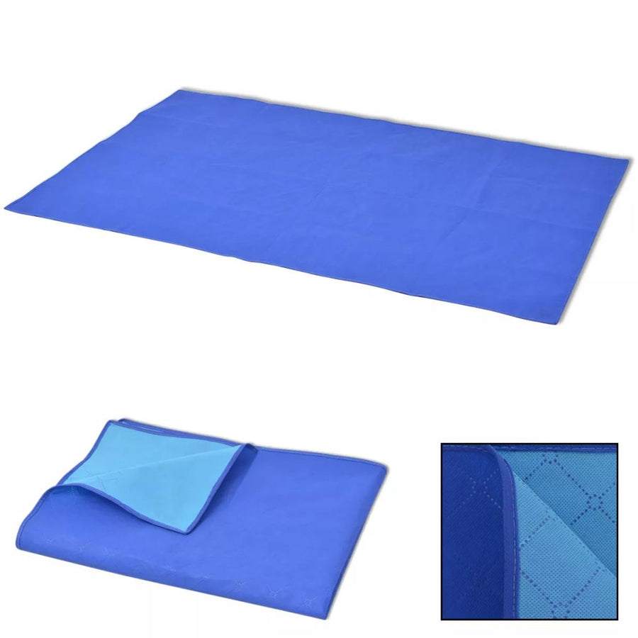 Picknickkleed 100x150 cm blauw en lichtblauw - Griffin Retail