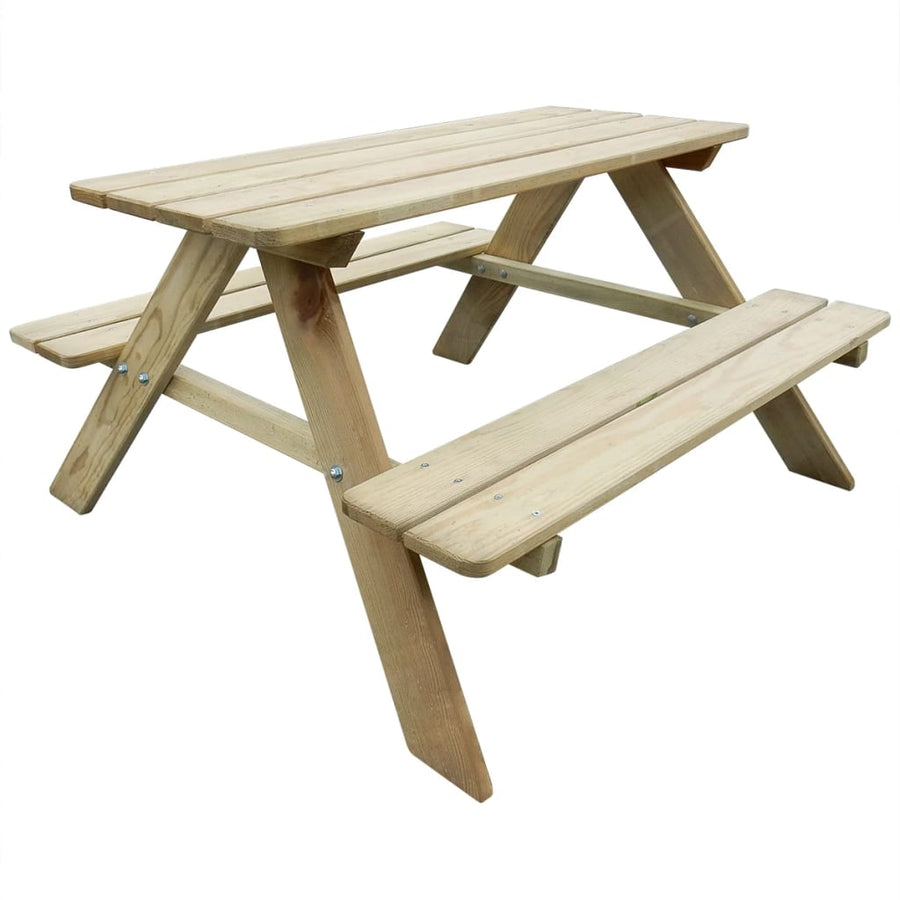 Picknicktafel voor kinderen 89x89,6x50,8 cm grenenhout - Griffin Retail
