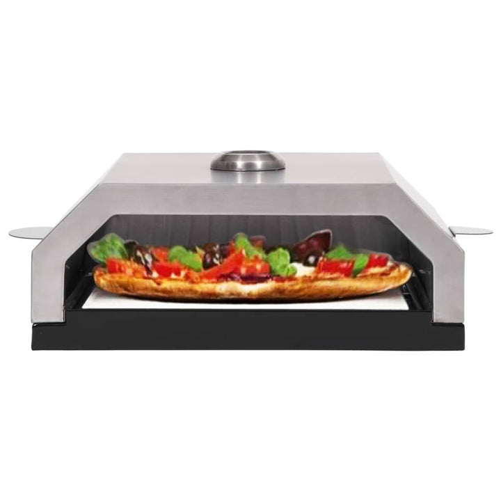 Pizzaoven met keramische steen voor gas-/houtskoolbarbecue - Griffin Retail