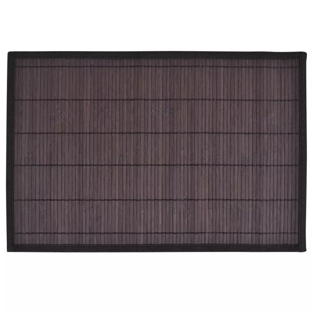 Placemats 30x45 cm bamboe donkerbruin 6 st - Griffin Retail