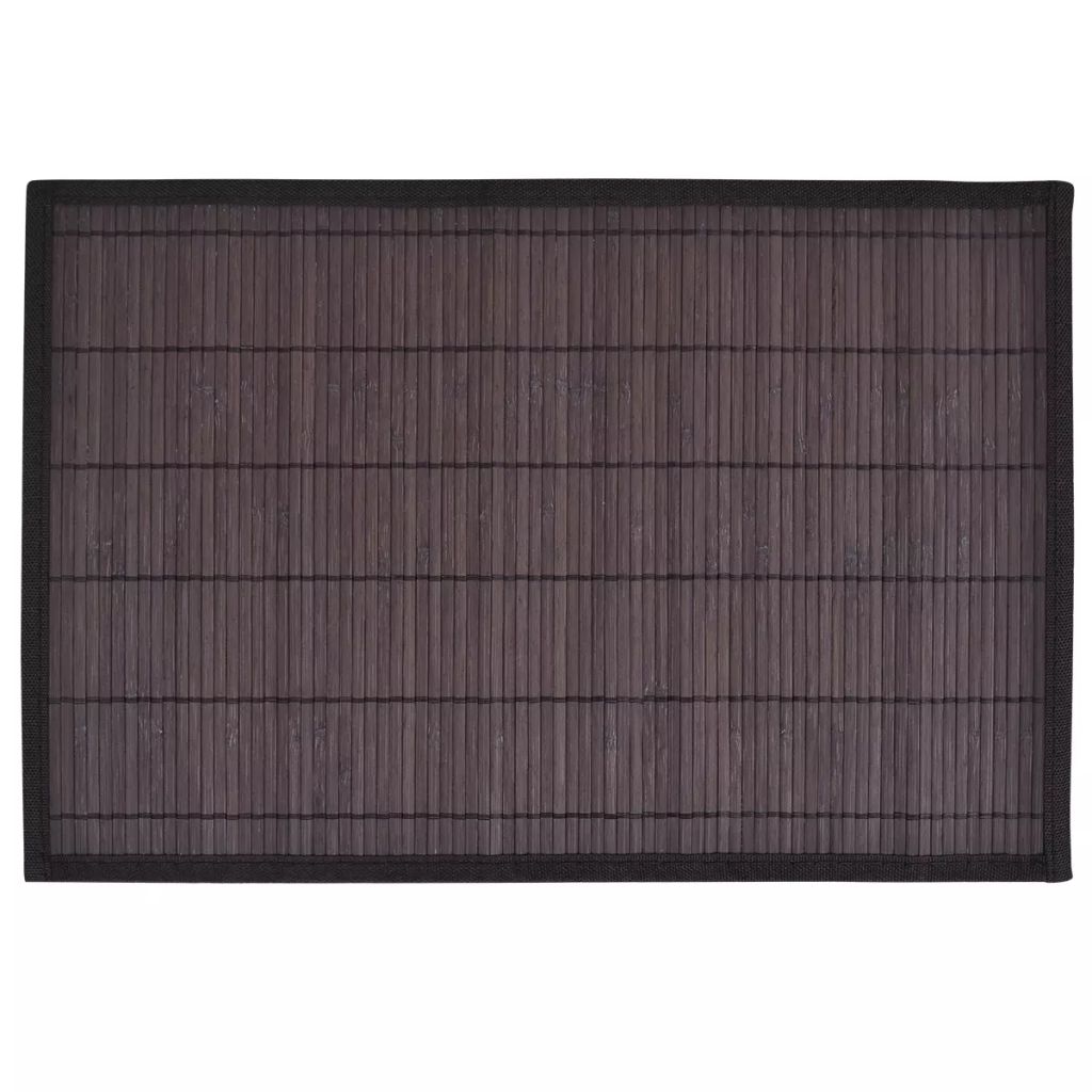 Placemats 30x45 cm bamboe donkerbruin 6 st - Griffin Retail