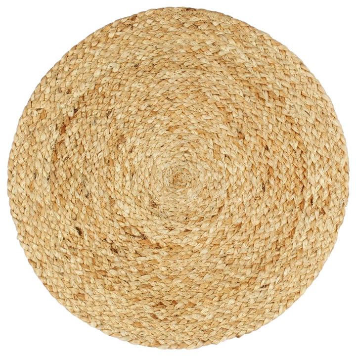 Placemats 4 st rond 38 cm jute natuurlijk - Griffin Retail