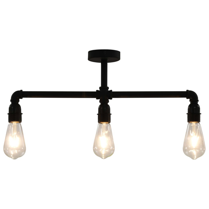 Plafondlamp 3xE27 zwart - Griffin Retail