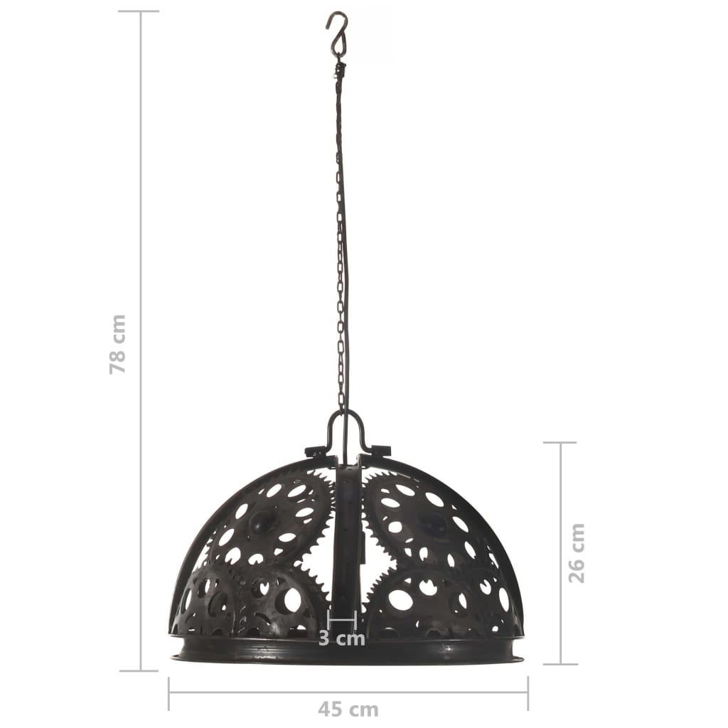 Plafondlamp industrieel kettingwiel-ontwerp E27 45 cm - Griffin Retail