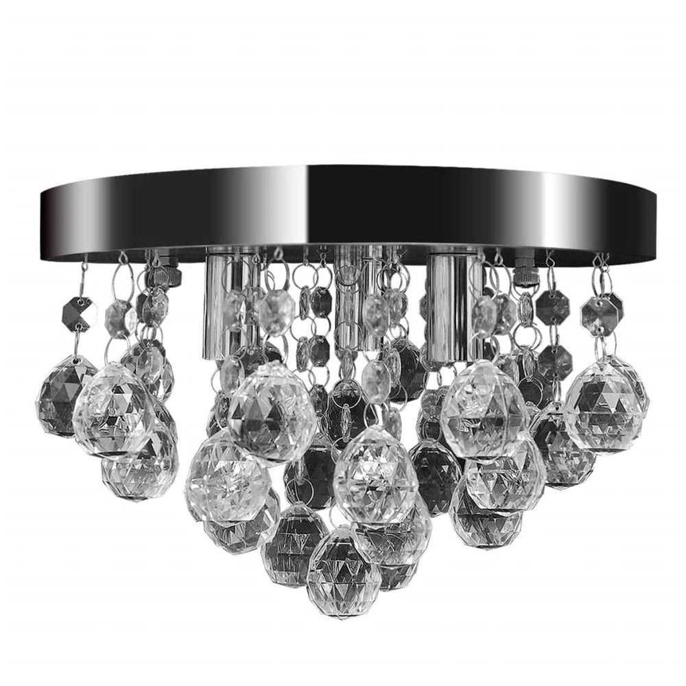 Plafondlamp kroonluchterontwerp kristal chroom - Griffin Retail