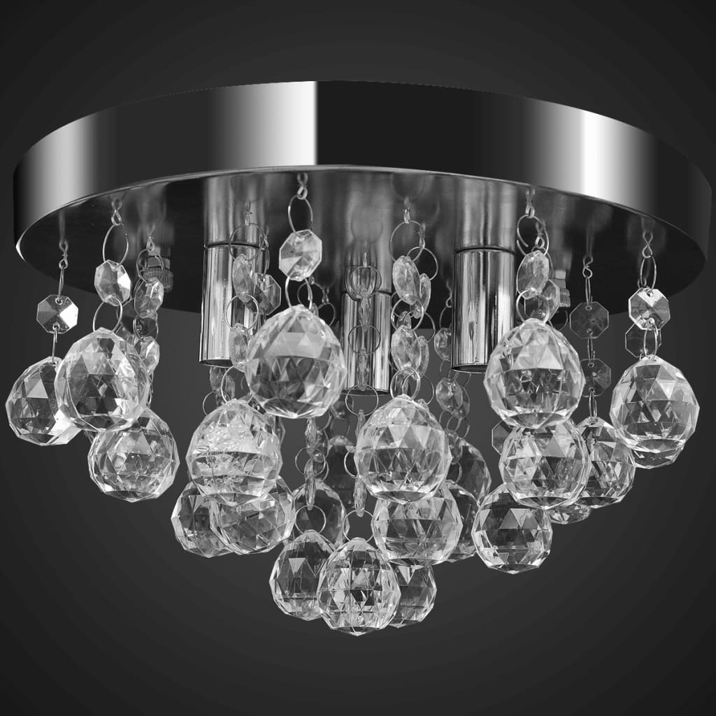 Plafondlamp kroonluchterontwerp kristal chroom - Griffin Retail