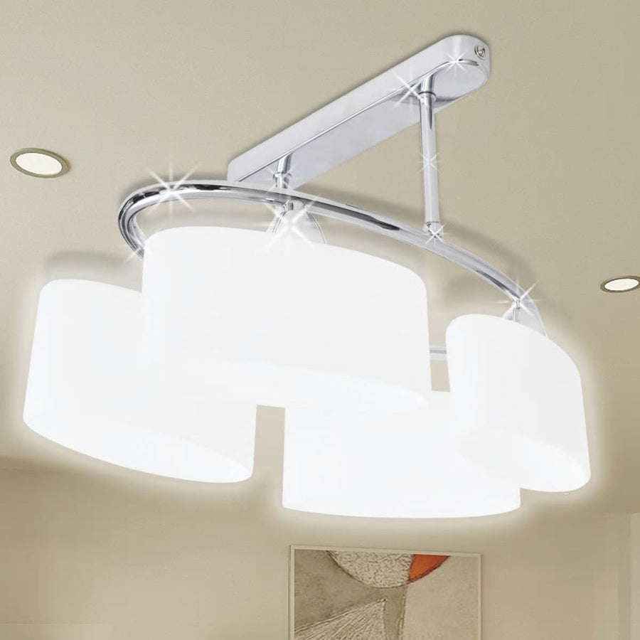 Plafondlamp met ellips glazen kapjes (4 x E14) - Griffin Retail