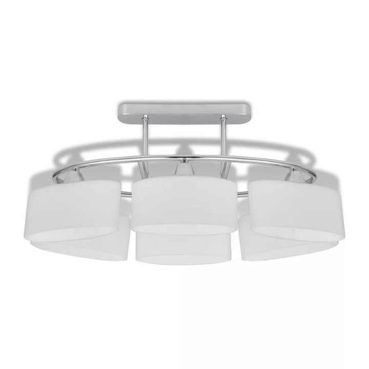 Plafondlamp met ellipsvormige glazen kappen 6xE14 - Griffin Retail