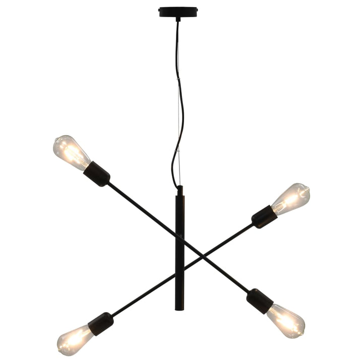 Plafondlamp met filament peren 2 W E27 zwart - Griffin Retail