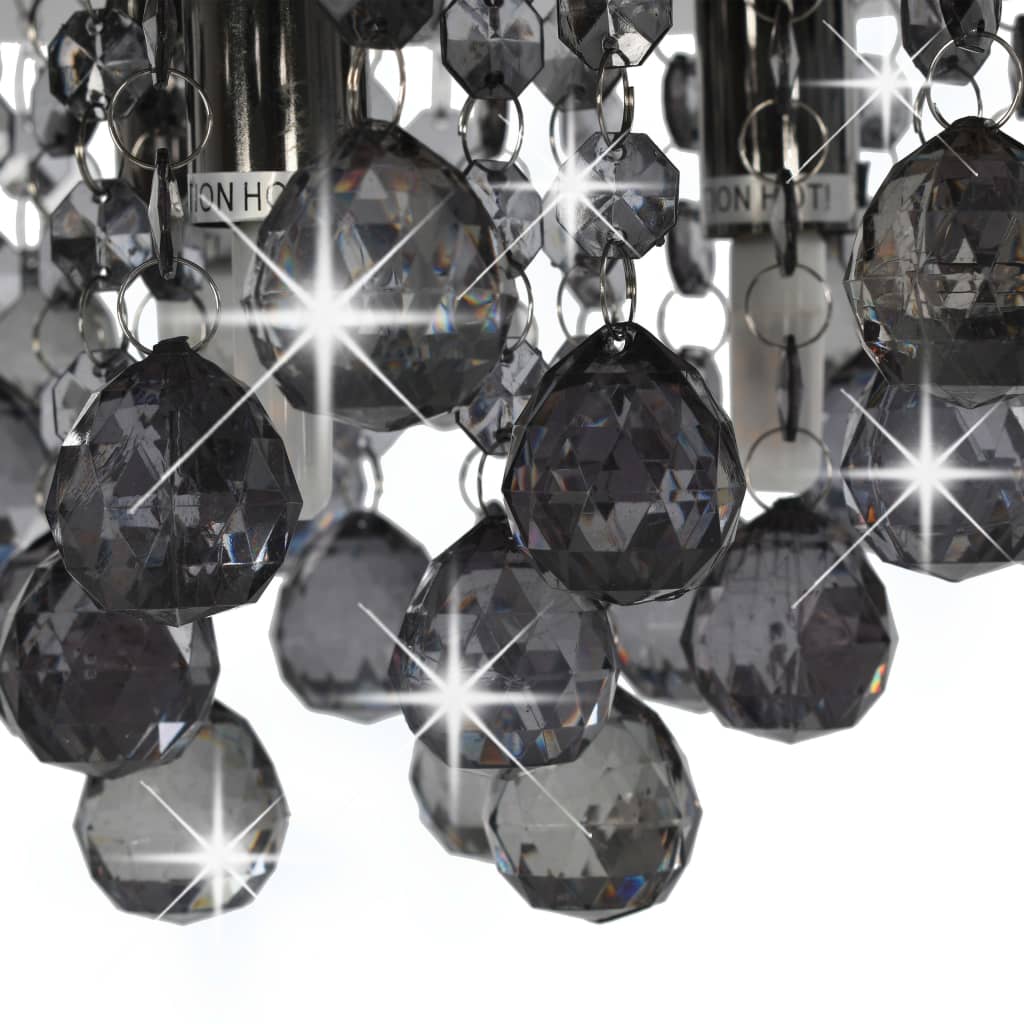 Plafondlamp met smoky kralen rond G9 zwart/paars - Griffin Retail