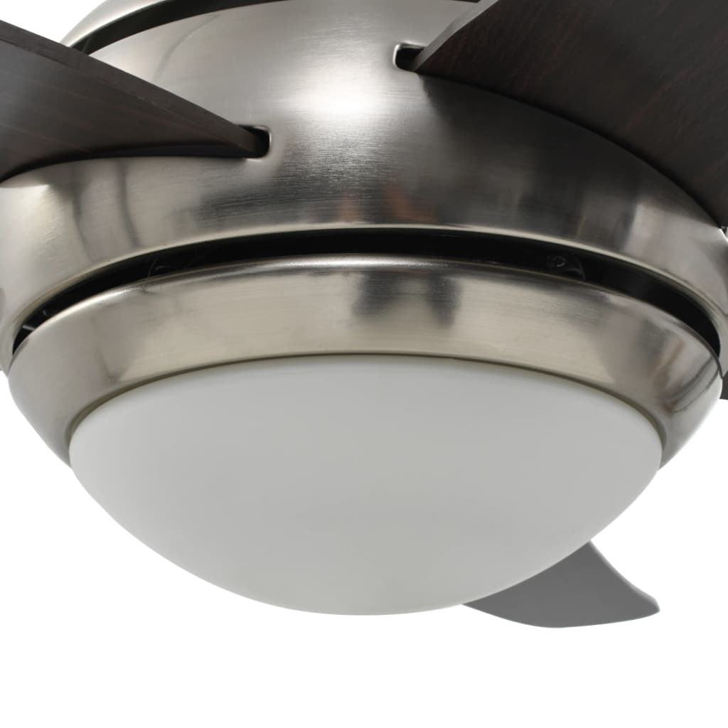 Plafondventilator met lamp 128 cm bruin - Griffin Retail