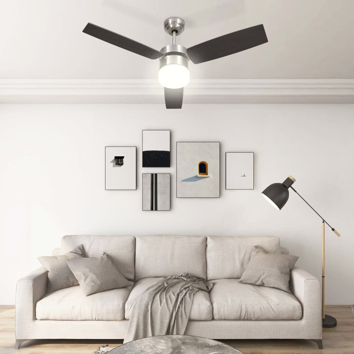 Plafondventilator met lamp afstandsbediening 108 cm donkerbruin - Griffin Retail