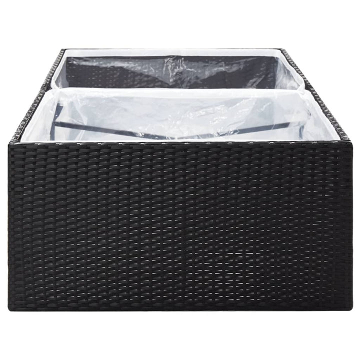 Plantenbak 157x80x40 cm poly rattan zwart - Griffin Retail