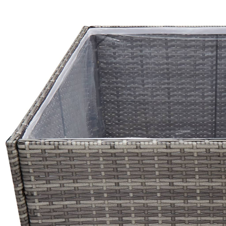 Plantenbak 157x80x80 cm poly rattan grijs - Griffin Retail