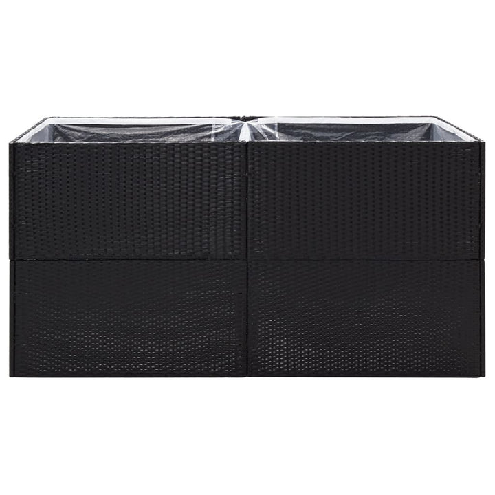 Plantenbak 157x80x80 cm poly rattan zwart - Griffin Retail