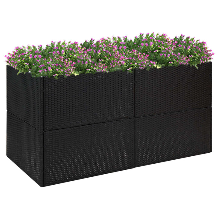 Plantenbak 157x80x80 cm poly rattan zwart - Griffin Retail