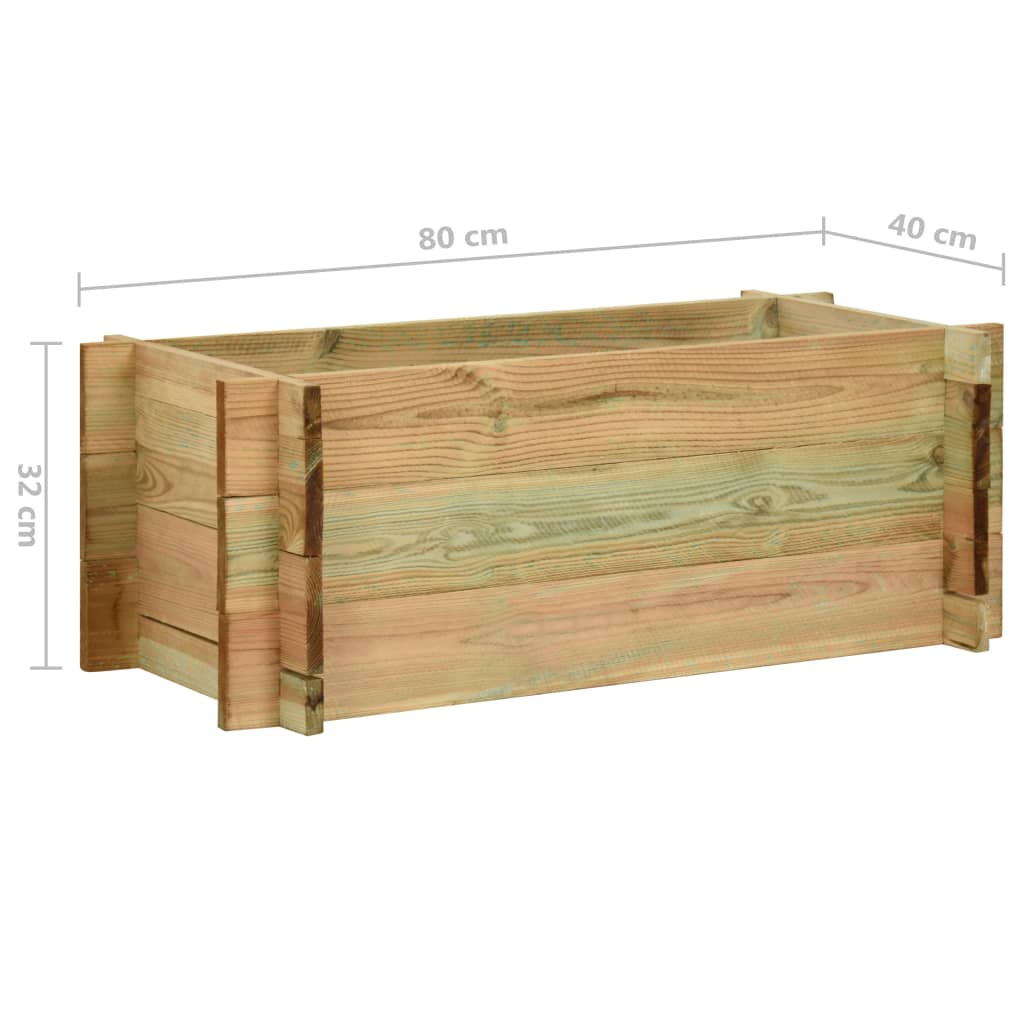Plantenbak 80 cm geïmpregneerd grenenhout - Griffin Retail