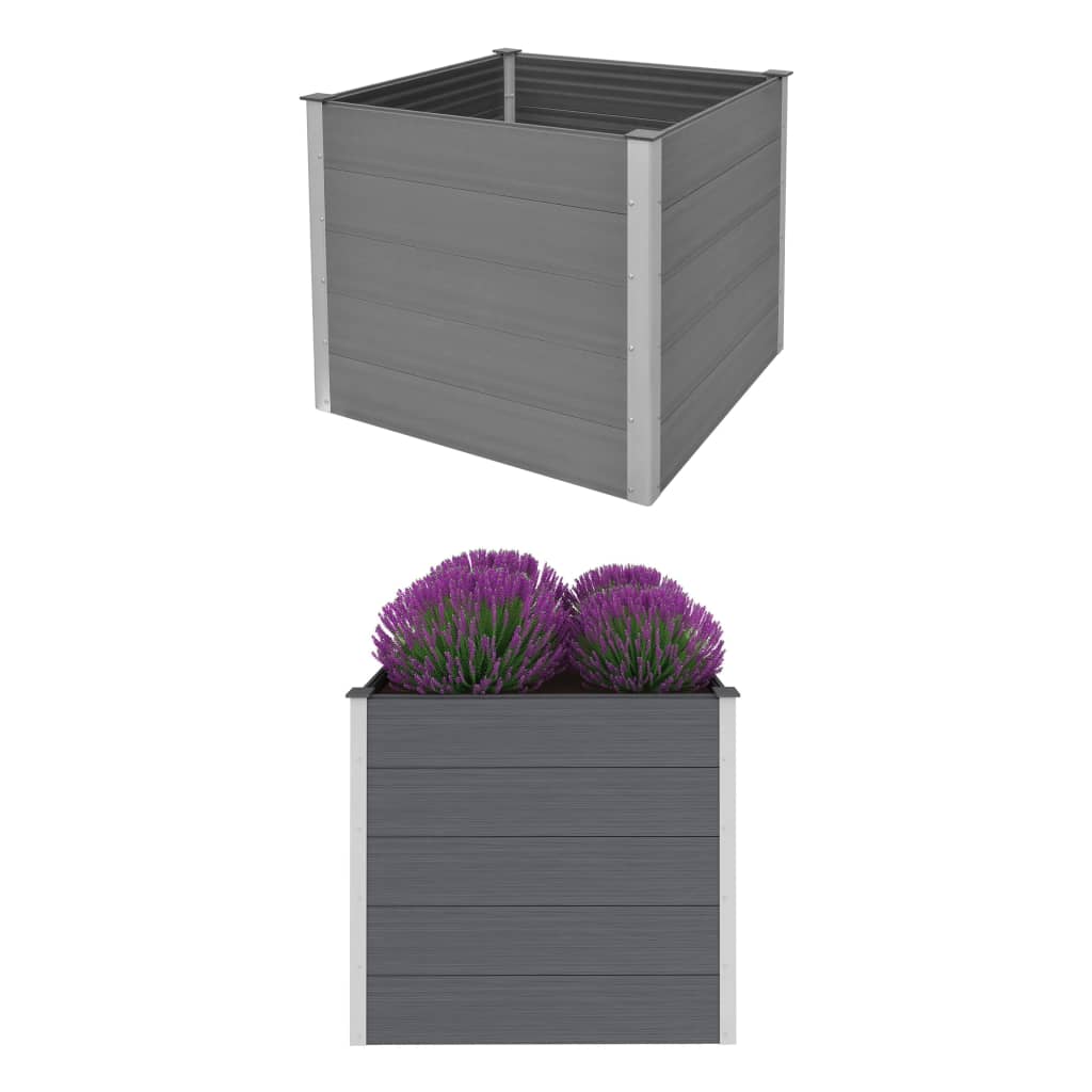 Plantenbak verhoogd 100x100x91 cm HKC grijs - Griffin Retail