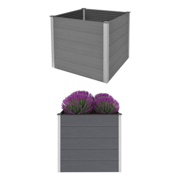 Plantenbak verhoogd 100x100x91 cm HKC grijs - Griffin Retail