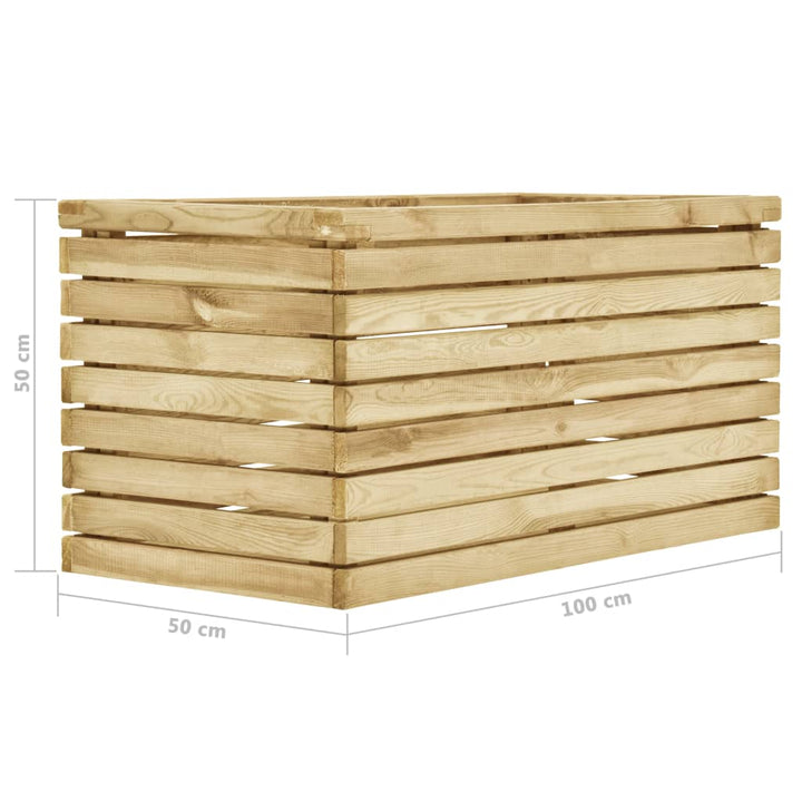 Plantenbak verhoogd 100x50x50 cm geïmpregneerd grenenhout - Griffin Retail