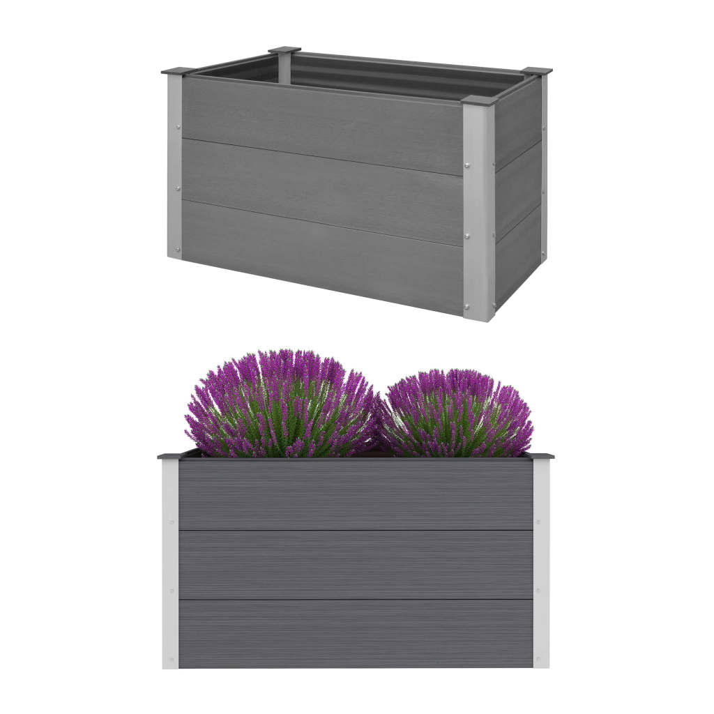 Plantenbak verhoogd 100x50x54 cm HKC grijs - Griffin Retail