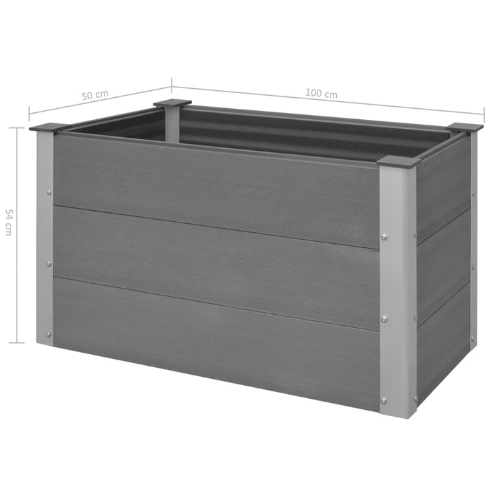 Plantenbak verhoogd 100x50x54 cm HKC grijs - Griffin Retail