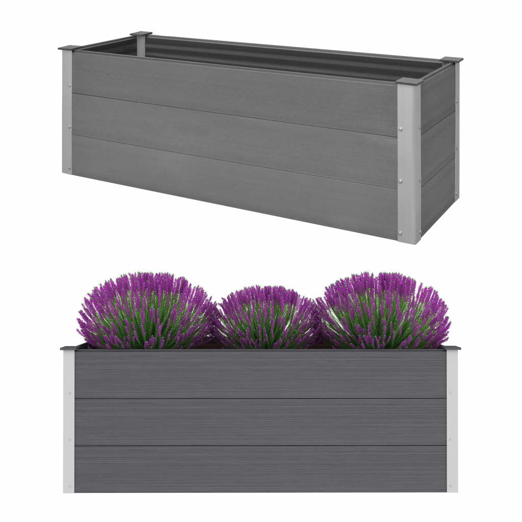 Plantenbak verhoogd 150x50x54 cm HKC grijs - Griffin Retail