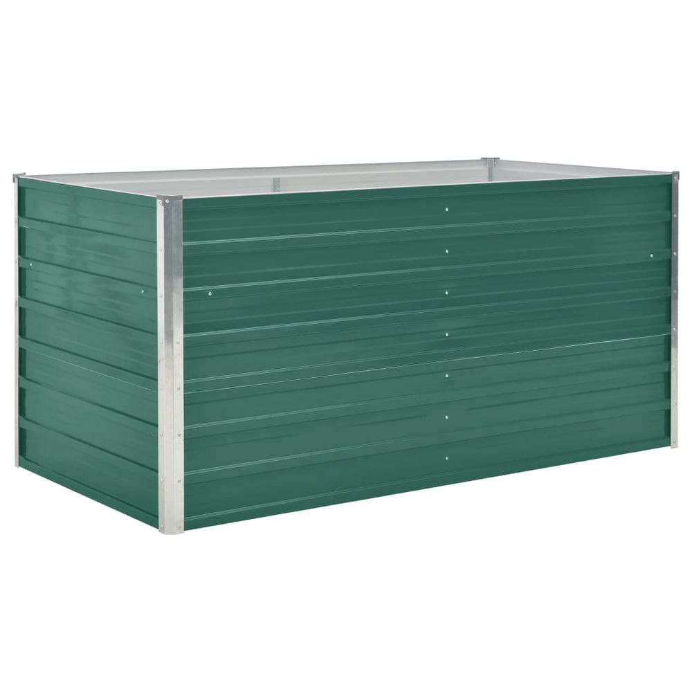 Plantenbak verhoogd 160x80x77 cm gegalvaniseerd staal groen - Griffin Retail