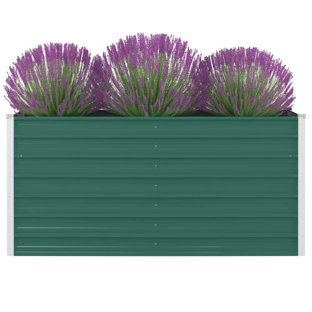 Plantenbak verhoogd 160x80x77 cm gegalvaniseerd staal groen - Griffin Retail