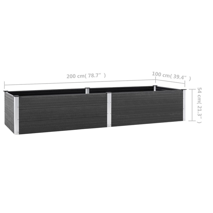 Plantenbak verhoogd 200x100x54 cm HKC grijs - Griffin Retail