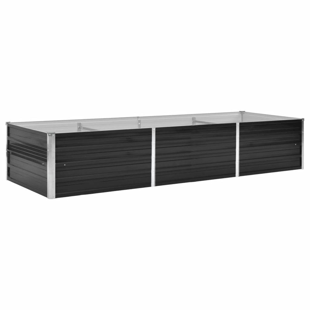 Plantenbak verhoogd 240x80x45 cm gegalvaniseerd staal antraciet - Griffin Retail