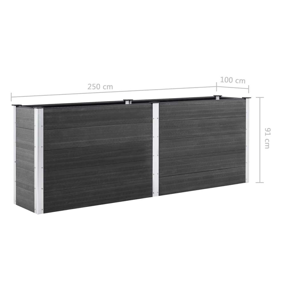 Plantenbak verhoogd 250x100x91 cm HKC grijs - Griffin Retail