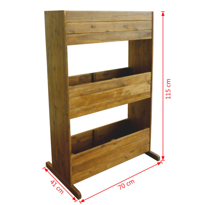 Plantenbak verhoogd 3-laags massief acaciahout - Griffin Retail