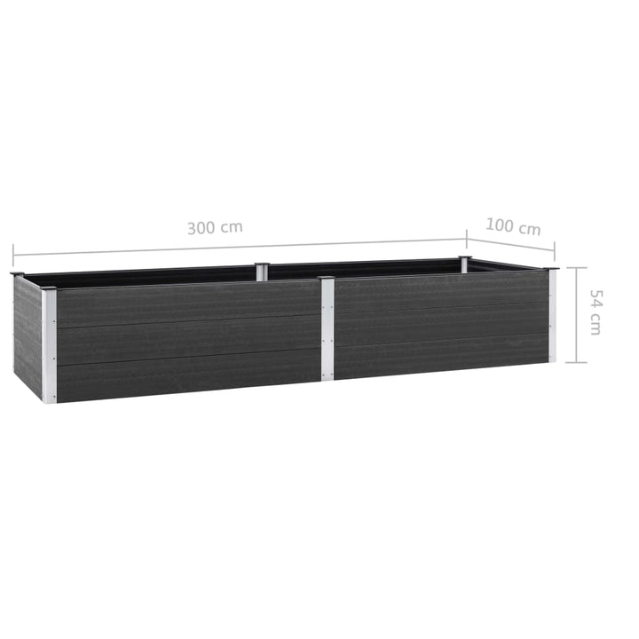 Plantenbak verhoogd 300x100x54 cm HKC grijs - Griffin Retail