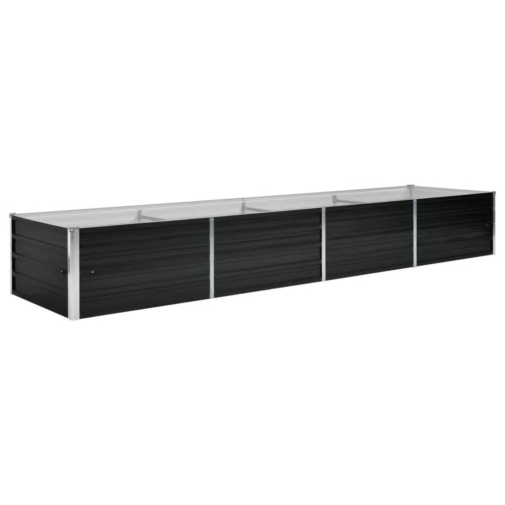 Plantenbak verhoogd 320x80x45 cm gegalvaniseerd staal antraciet - Griffin Retail