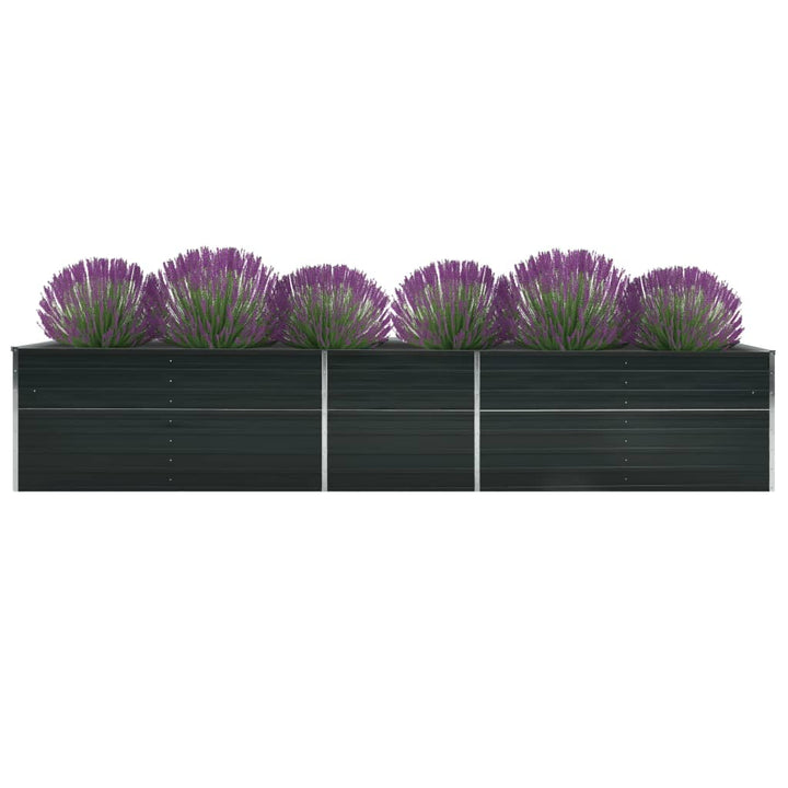 Plantenbak verhoogd 400x80x45 cm gegalvaniseerd staal antraciet - Griffin Retail