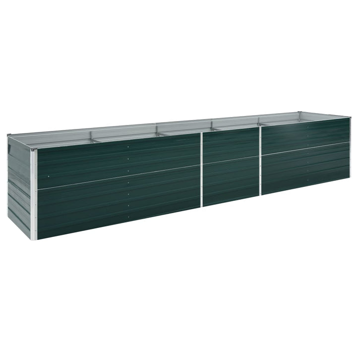 Plantenbak verhoogd 400x80x45 cm gegalvaniseerd staal groen - Griffin Retail