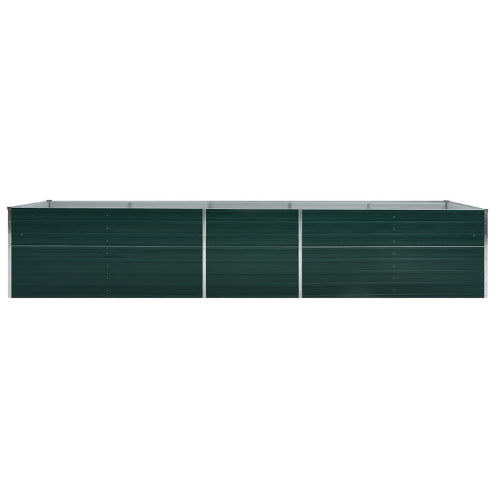 Plantenbak verhoogd 400x80x45 cm gegalvaniseerd staal groen - Griffin Retail