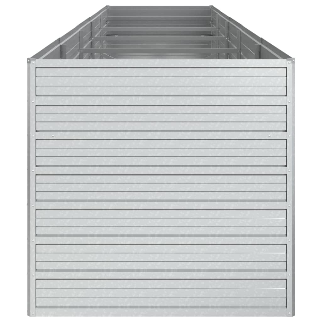 Plantenbak verhoogd 400x80x45 cm gegalvaniseerd staal zilver - Griffin Retail