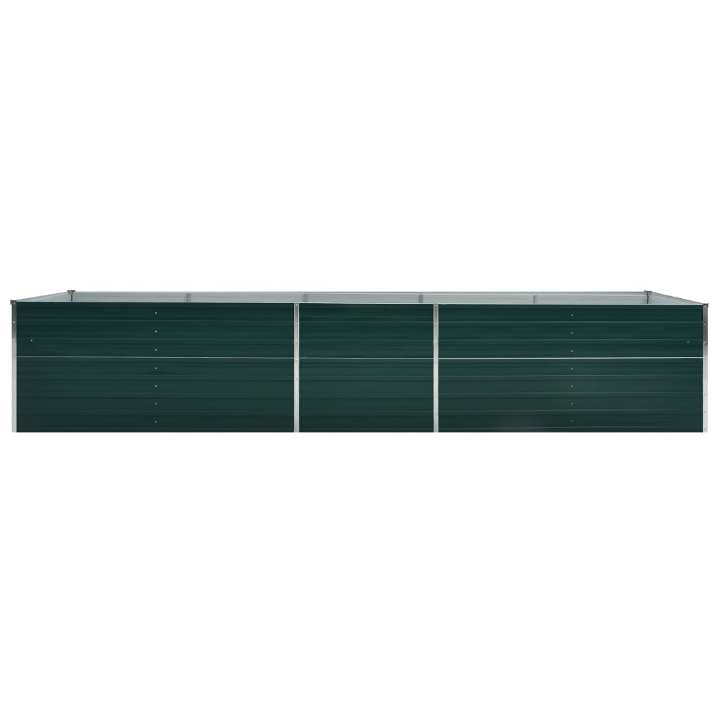 Plantenbak verhoogd 400x80x77 cm gegalvaniseerd staal groen - Griffin Retail