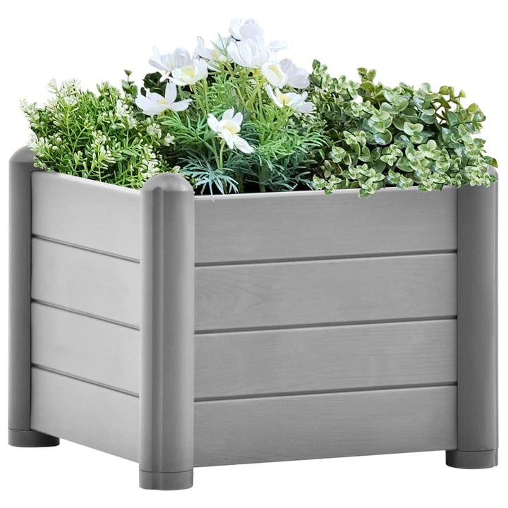 Plantenbak verhoogd 43x43x35 cm PP steengrijs - Griffin Retail