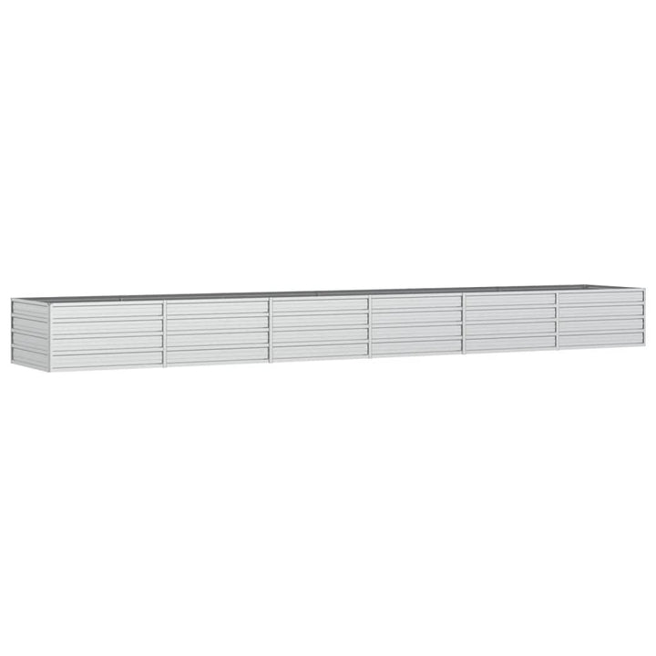 Plantenbak verhoogd 480x80x45 cm gegalvaniseerd staal zilver - Griffin Retail